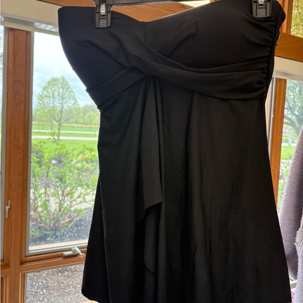 Calvin Klein Collection Black Asymmetrical Bustier Swim
